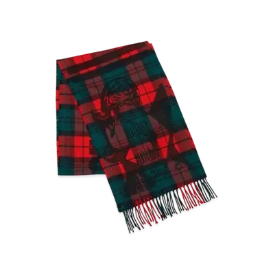 HYSTERIC GLAMOUR Mac.N/Guitar Girl Check Muffler "Red"