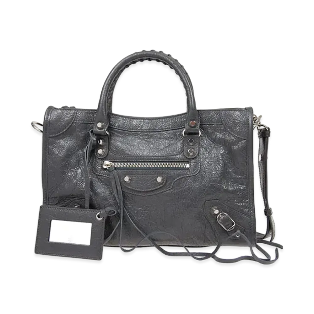 BALENCIAGA Handbag Lambskin "Grey"