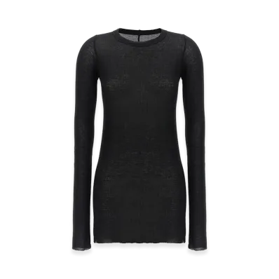 Rick Owens Women's Rib LS T' T-Shirt "Black"