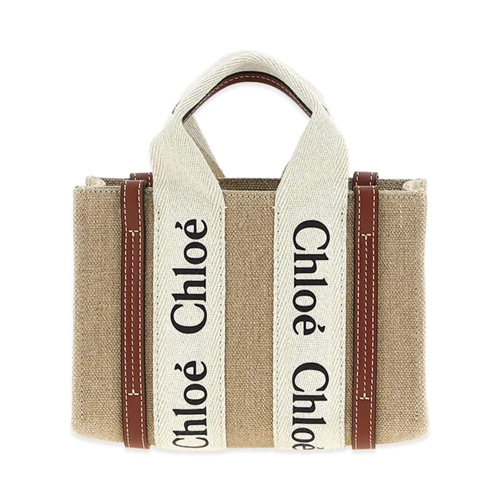 Chloe Women's Canvas Mini Woody Handbag "Beige"