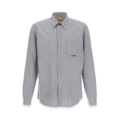 Valentino Garavani Striped Shirt "Light Blue"