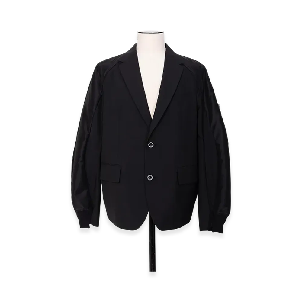 sacai Suiting x Nylon Twill Jacket "Black"