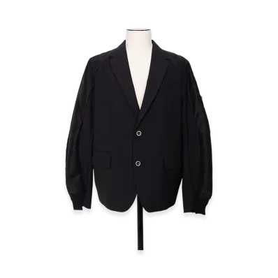 sacai Suiting x Nylon Twill Jacket "Black"