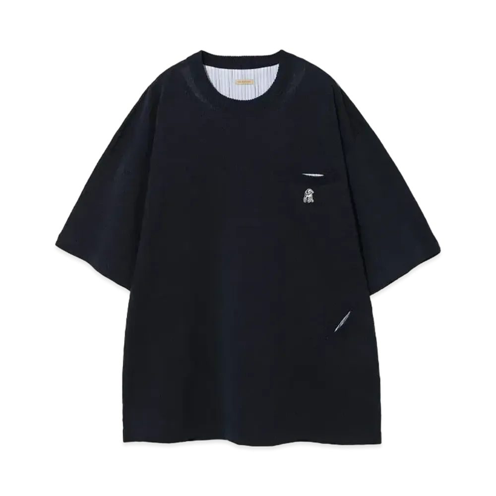 UNDERCOVER The Shepherd Japanese Paper Blend Polyester Knit Pullover "Navy"