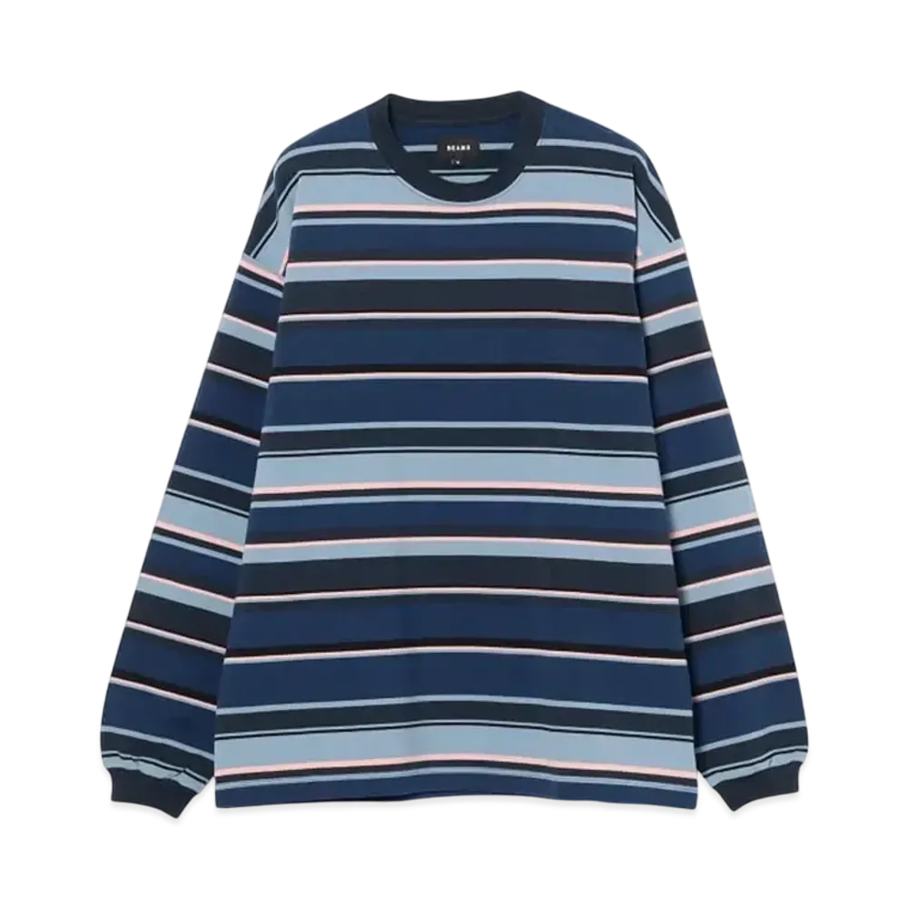 BEAMS Multi-Border Long-Sleeve Tee "Gray"