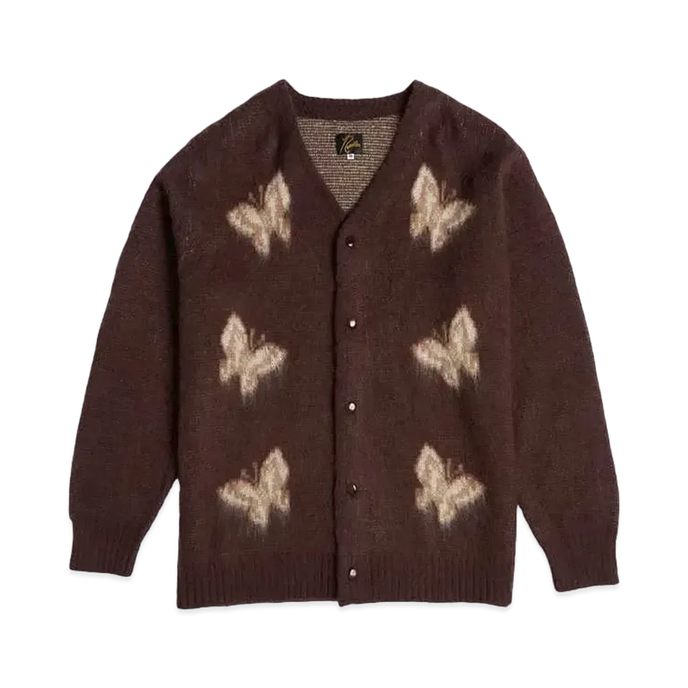 END. x Needles Rattan Mohair Cardigan "Brown"
