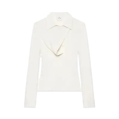 Courreges Oblique Polo Shirt "Natural Beige"