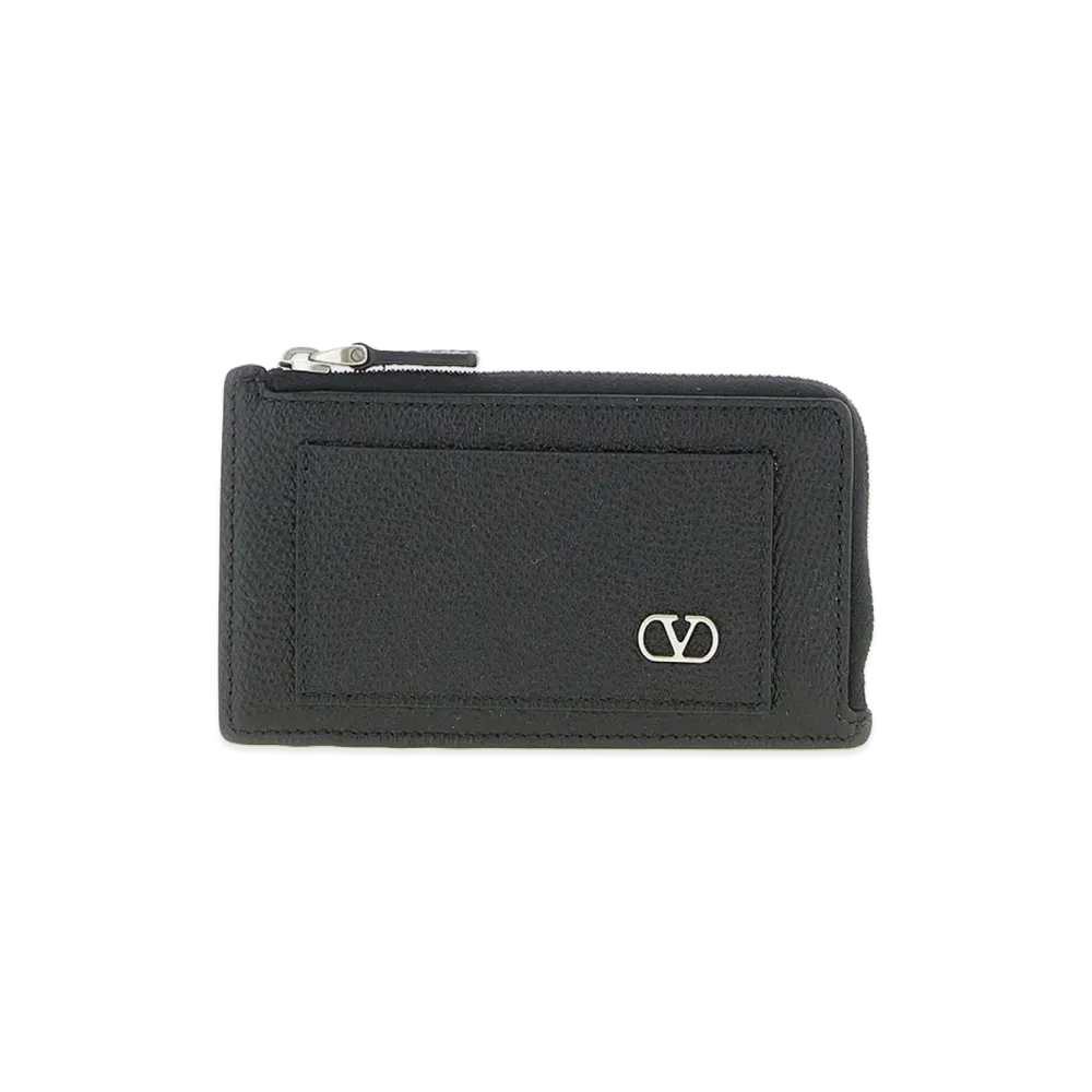 Valentino Garavani Vlogo Signature Coin Purse "Black"