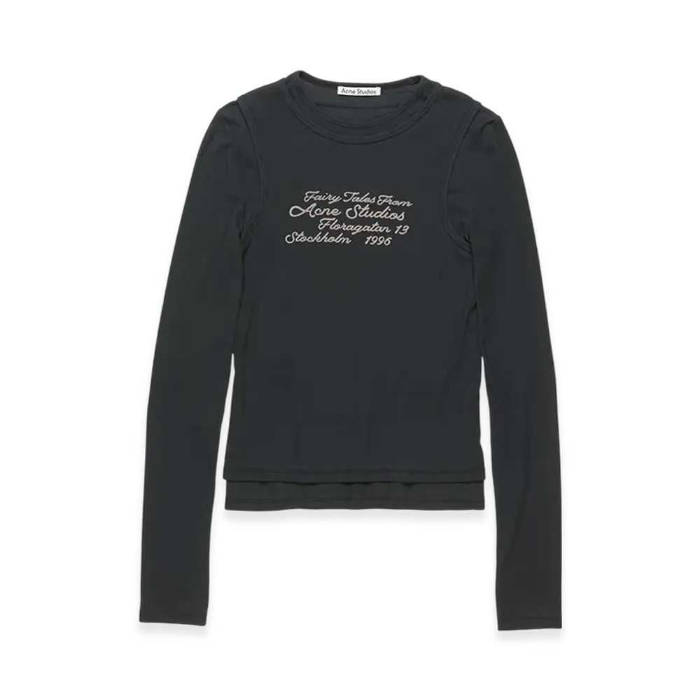 Acne Studios Layered Long Sleeve Tee "Black"