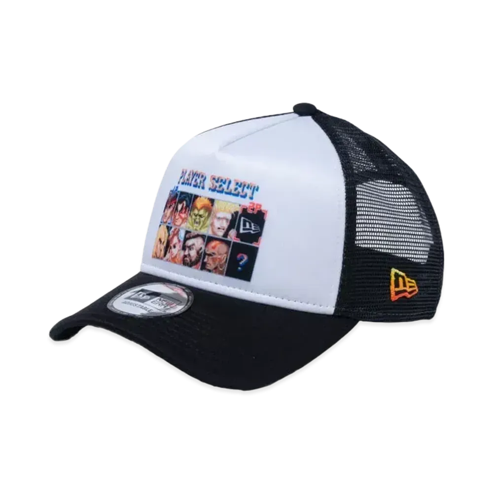 NEW ERA x STREET FIGHTER 2 9FORTY A-Frame Tracker Player Select "White/Black"