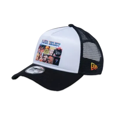 NEW ERA x STREET FIGHTER 2 9FORTY A-Frame Tracker Player Select "White/Black"
