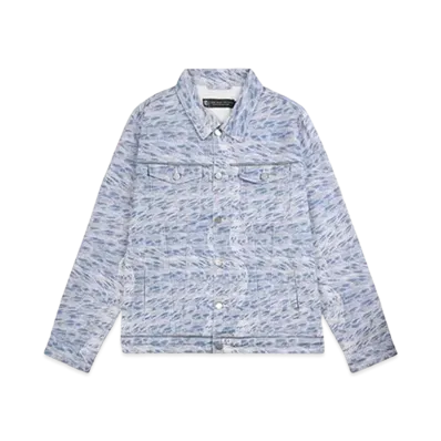 A GOOD BAD INFLUENCE THE ORIGINAL SKULL CAMO DENIM JACKET "BLUE"