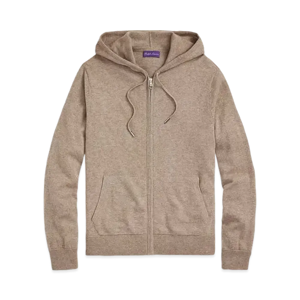 Ralph Lauren Purple Label Wool Cashmere Hooded Sweater "Brown"