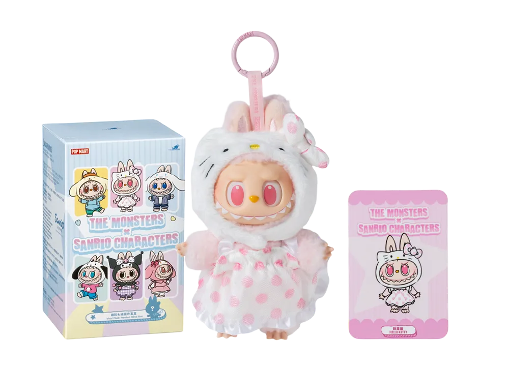 POP MART THE MONSTERS (Labubu) x Hello Kitty and Friends Series-Vinyl Plush Pendant Blind Box HELLO KITTY