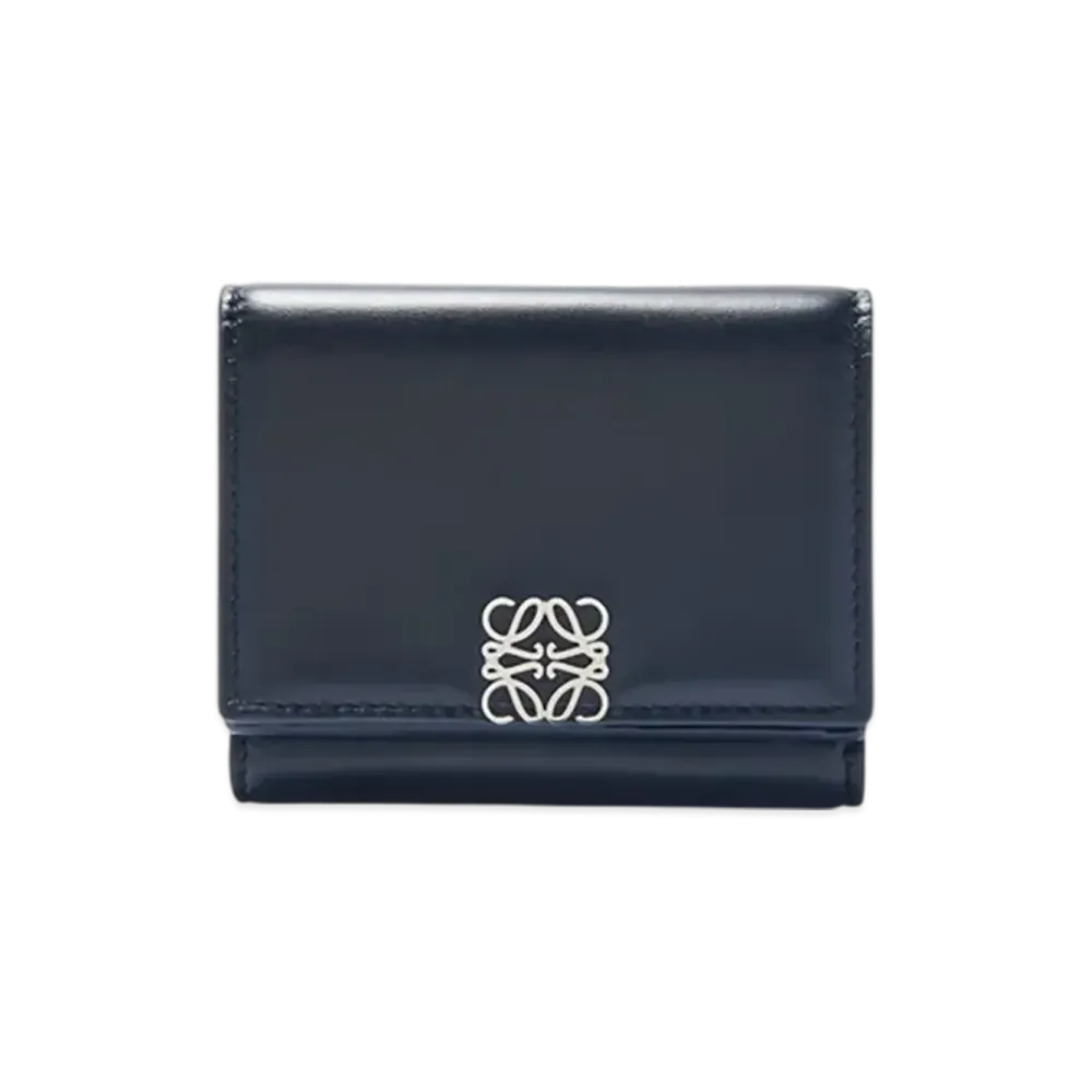 LOEWE Puffer Anagram Trifold Wallet "Deep Navy"