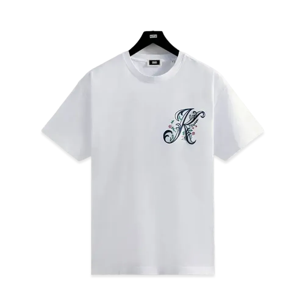 Kith Script Floral Tee "White"