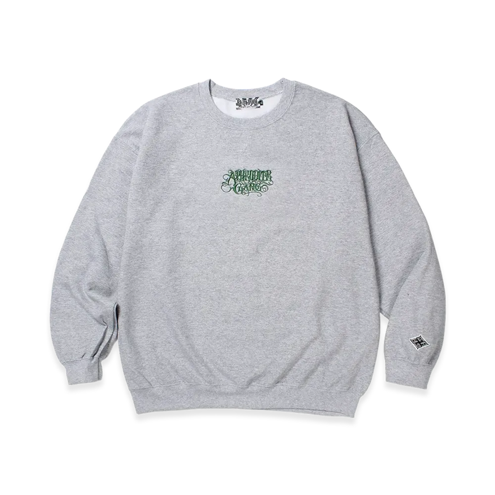 APHRODITEGANG Classic Logo Embroidery Sweat Shirt "Gray/Green"