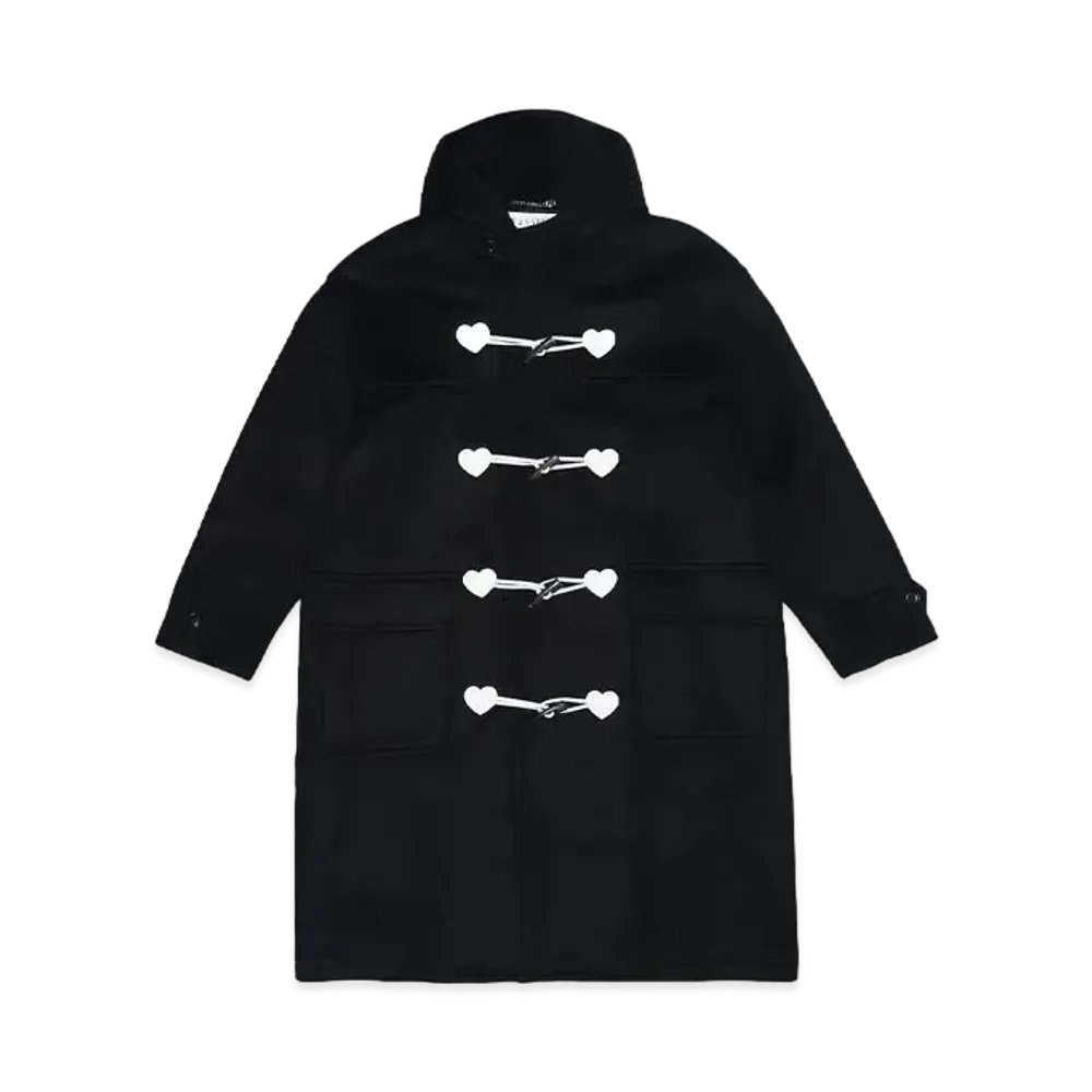 el conductorH WOOL MELTON HEART DUFFLE COAT "BLACK"
