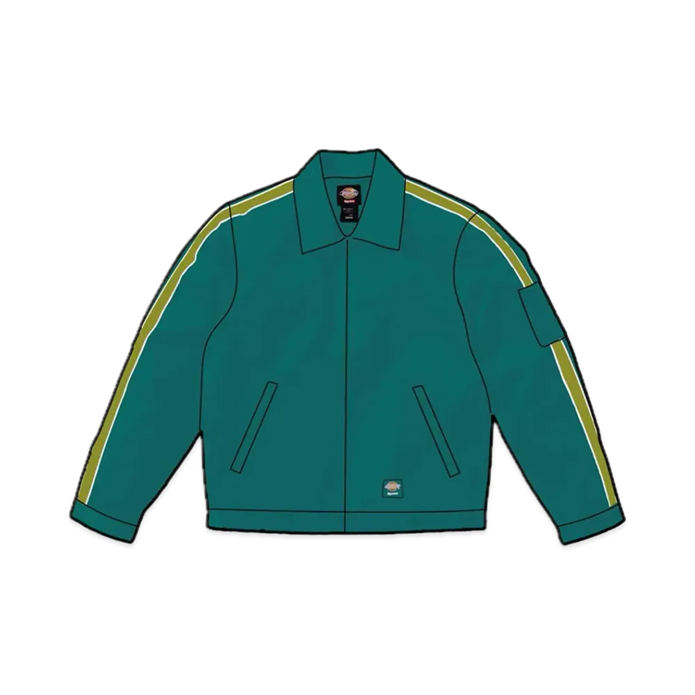Supreme x Dickies Stripe Eisenhower Jacket "Teal"