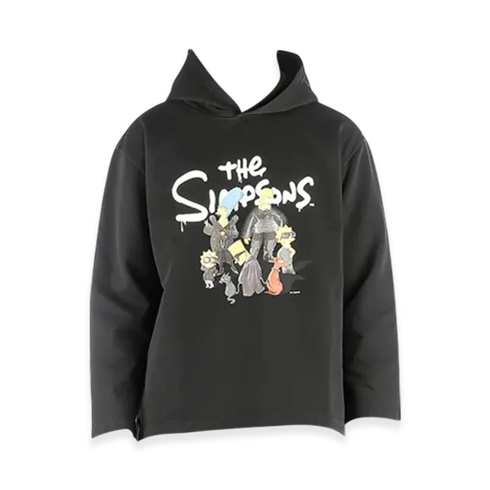 BALENCIAGA The Simpsons Print Hoodie Top "Black "