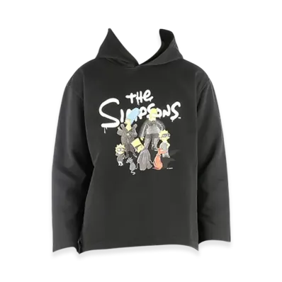 BALENCIAGA The Simpsons Print Hoodie Top "Black "