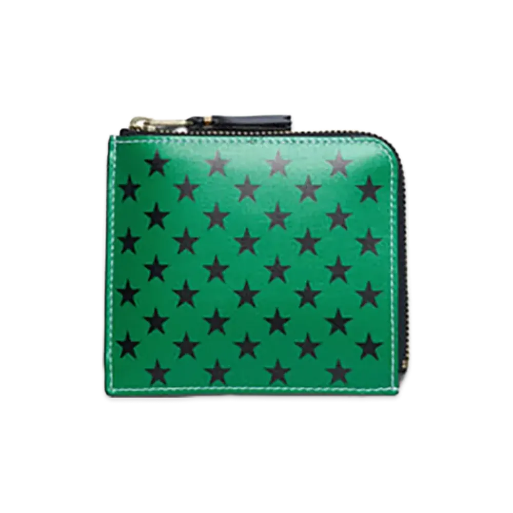 DENIM TEARS Pan-African American Flag Zip Around Wallet "Green"