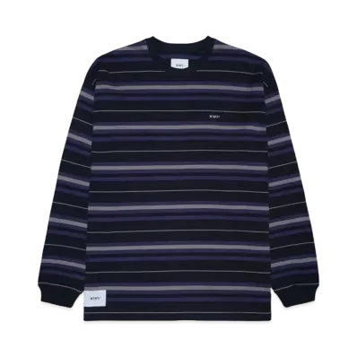 WTAPS Bdy 02 / LS / Cotton. Textile. Sign "Navy"