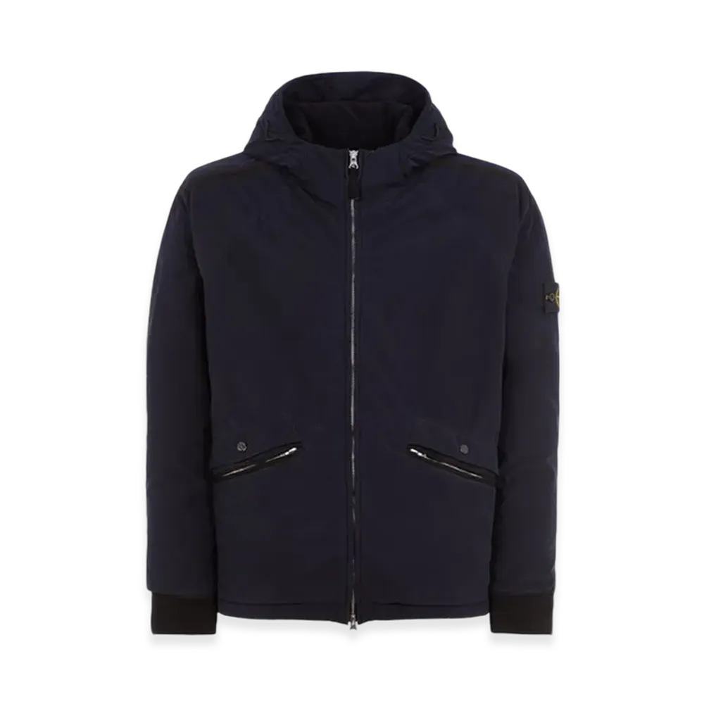 Stone Island 41631 David Light-TC with Micro Pile Fleece Hooded Jacket - 23FW "Navy Blue"