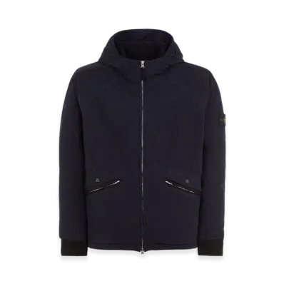 Stone Island 41631 David Light-TC with Micro Pile Fleece Hooded Jacket - 23FW "Navy Blue"