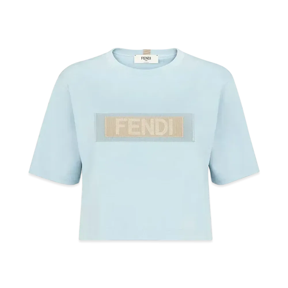 FENDI Women's Jersey T-Shirt "Light Blue"