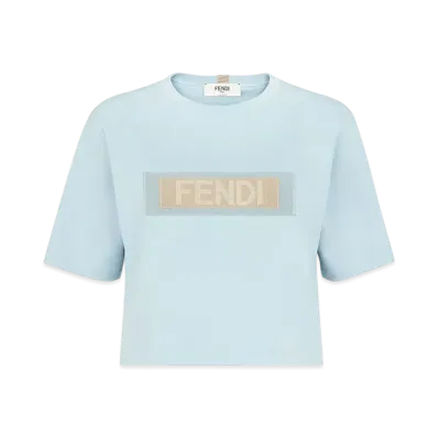 FENDI Women's Jersey T-Shirt "Light Blue"