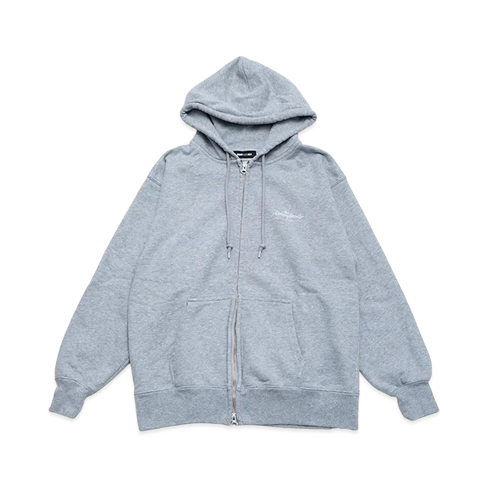 WIND AND SEA x The Rolling Stones Rhine Stones Zip Up Hooded Sweatshirt "Gray"