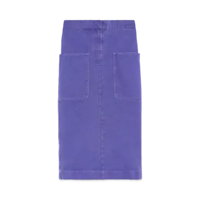 Max Mara Caldiff Cotton Canvas Pencil Skirt "Lavender"