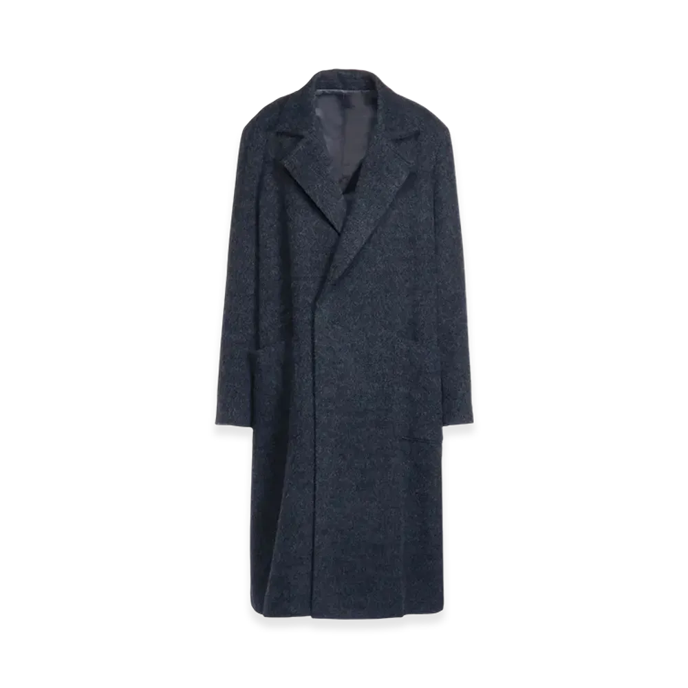 S'YTE Eco Wool Beaver Double-Breasted Snap Button Long Coat "Gray"