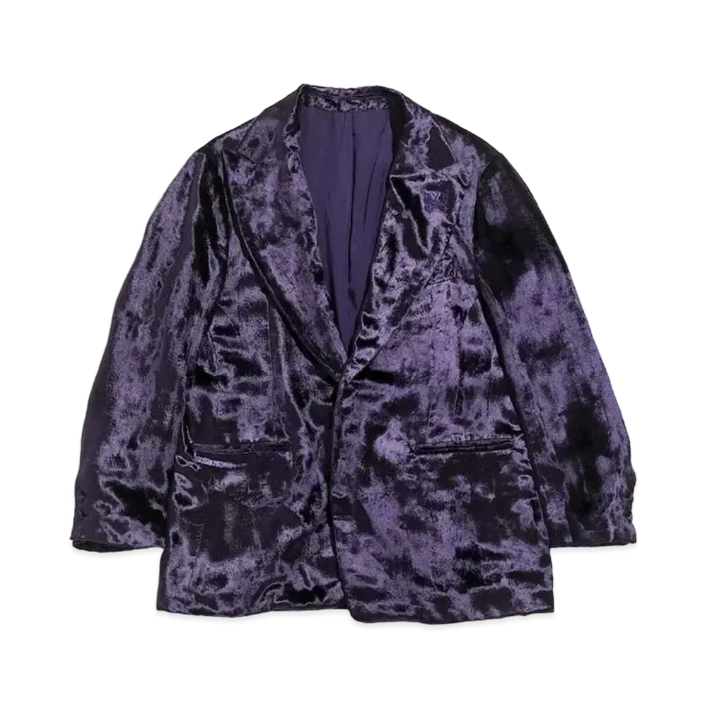 Needles TUXEDO JACKET - POLISHER VELVET "Purple"