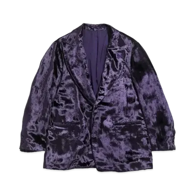 Needles TUXEDO JACKET - POLISHER VELVET "Purple"