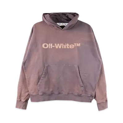 OFF-WHITE Laundry Logos Skate Hoodie "Aubergine"