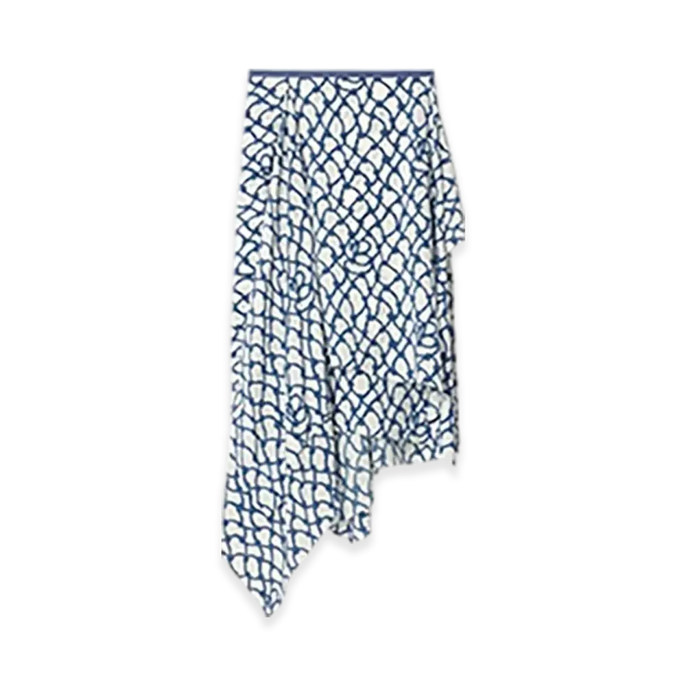Burberry Knot Silk Skirt "Pool"