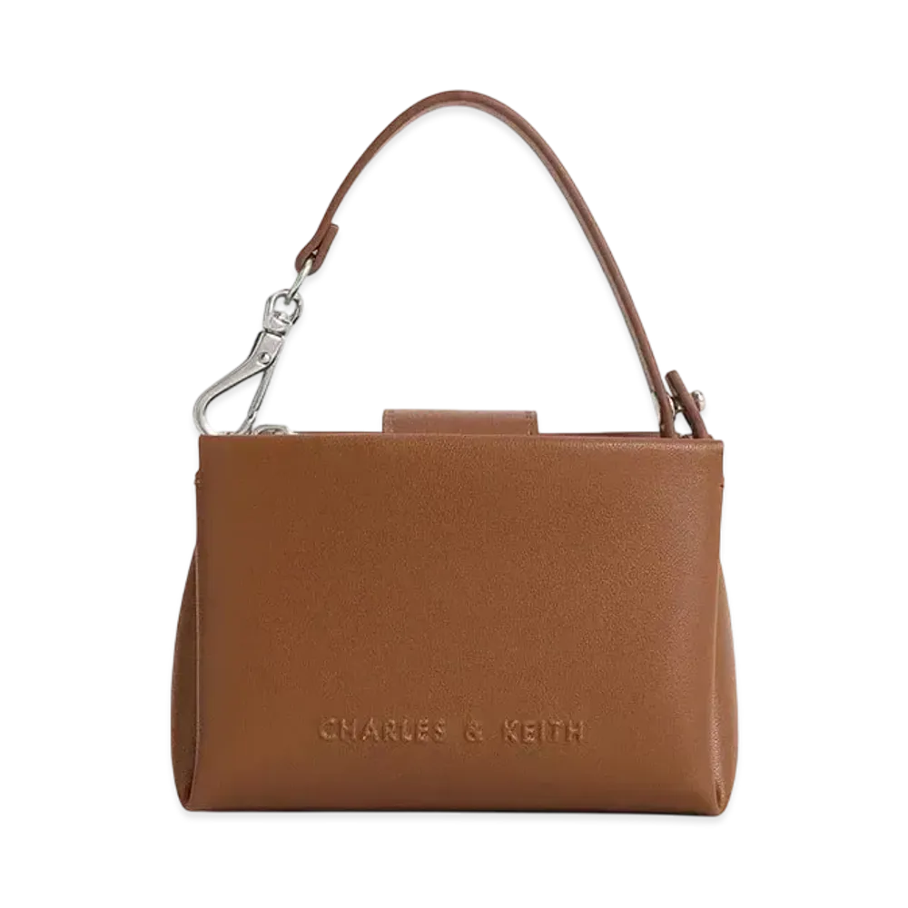 CHARLES & KEITH Bothy Top Handle Pouch "Brown"
