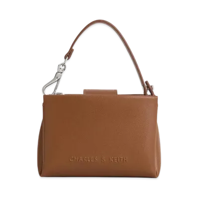CHARLES & KEITH Bothy Top Handle Pouch "Brown"