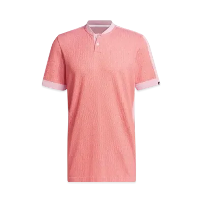 adidas Primeknit Side Seamless Stand Collar Short Sleeve Shirt "Preloved Red/White"