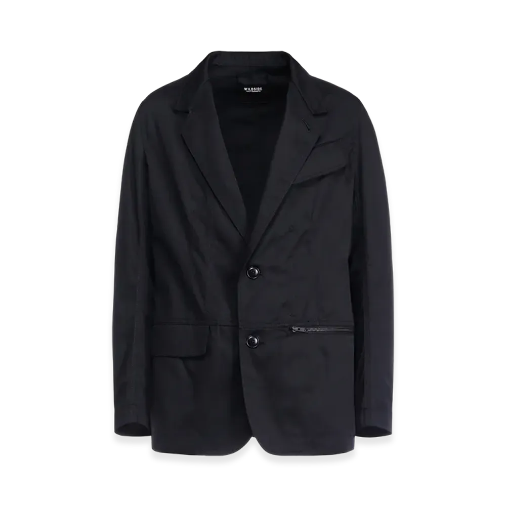 WILDSIDE YOHJI YAMAMOTO T/C Twill 2B Tailored Collar Jacket "Black"