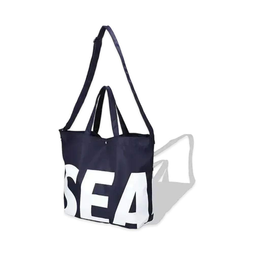 WIND AND SEA SEA Shoulder Tote Bag "Navy"
