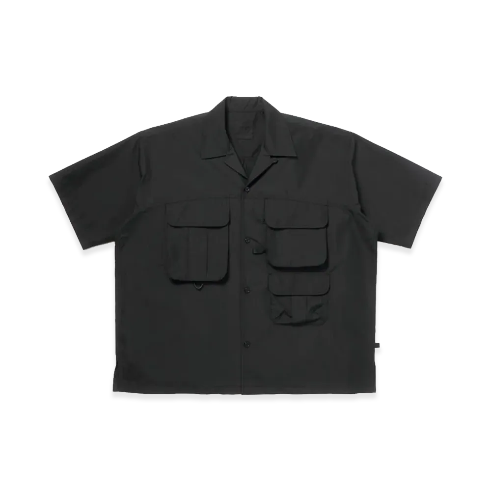 DAIWA PIER39 Women's Tech Multi Tool Pocket Shirt S/S Solid "Black"