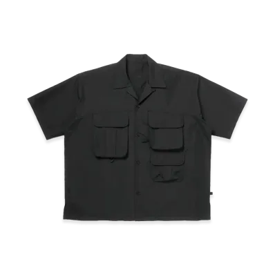 DAIWA PIER39 Women's Tech Multi Tool Pocket Shirt S/S Solid "Black"