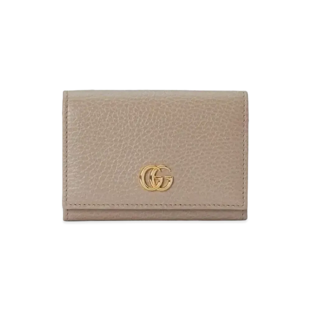 GUCCI GG Marmont Card Case "Beige/Light Yellow"