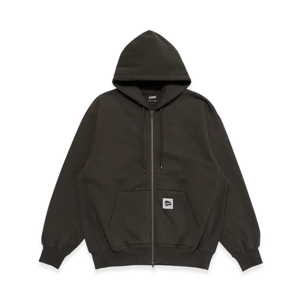 MIN-NANO x LQQK STUDIO Brick Loop Terry Zip Hoodie "Black"