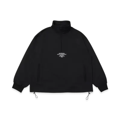 Hide and Seek Half Zip Sweat Shirt "Black"