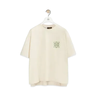 LOEWE Anagram cactus T-shirt in cotton "Ecru"