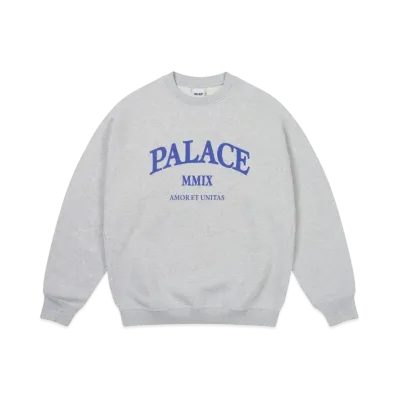 PALACE Unitas Oversized Crew "Grey Marl"